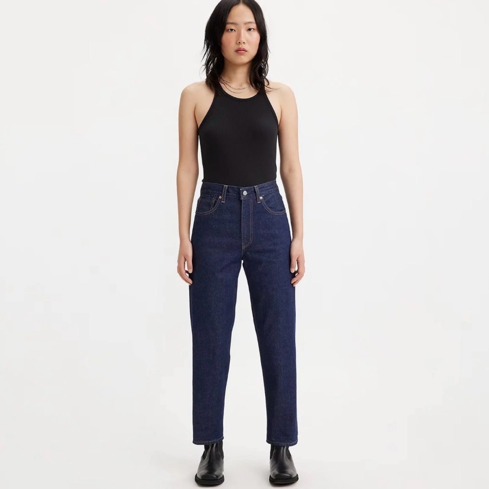 NWOT Levi’s Japanese Selvedge High Rise Column Women's Jeans - Dark Wash 30/27 - Picture 3 of 15
